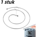 1 �tendoir � linge spiral� - grand �tendoir rond rotatif pour couettes et draps - argent�