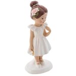 1 figurine r�sine communiante fille avec croix 15. 5cm ref / 13200 (f�te communion)