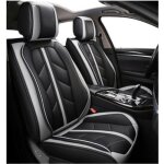 1 + 1 housses de si�ges simili cuir noir gris sportive pour nissan renault citro�n