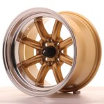 1 jante alu japan racing jr19 15x9 et - 13 4x100 - 114 gold avec bague 731