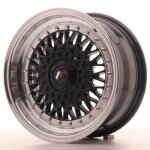 1 jante alu japan racing jr9 15x7 et20 4x100 - 108 black avec bague 741