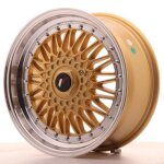 1 jante alu japan racing jr9 17x75 et20 4x100 - 108 gold avec bague 741
