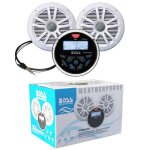 1 kit marine boss audio systems mckgb350w. 6 rcepteur stro bluetooth am / fm paire denceintes mr6w ...