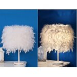 1 pack plume lampe de chevet moderne lampe de table plume lampe de bureau abat - jour e27
