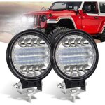 1 pair 72w phare de travail led4. 5 inch phare de travail rond 7200lm phare additionnel 4x4 projecteur ...
