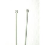 1 paire d aiguilles � tricoter taille 4 aluminium 40 cm de long