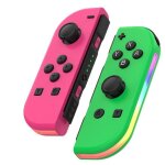 1 paire de manettes joy - con sans fil pour nintendo switch - bluetooth 5. 2 led rvb double vibration ...