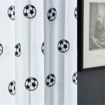 1 panneau rideau voile motif football brod� translucide pour chambre enfant salon h�tel bureau .