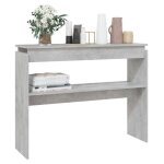 [1 pc]console de rangement - gris - table console / armoire lat�rale - gris b�ton 102x30x80cm - bois ...