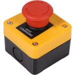 Interrupteur durgence en plastique rouge - che - 1 no + 1 nc (dpst) - champignon bouton - poussoir - ...