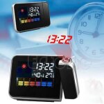 1 pc numrique lcd led projecteur rveil projection station mto thermomtre