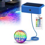 1 pi�ce lumi�re led submersible �nergie solaire avec t�l�commande rvb couleur eclairage de d�coration ...