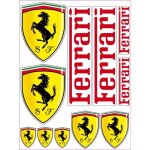 Stickers autocollants - ferrari - planche de 11 stickers - vinyle - haute qualit� - objets d�coratifs ...