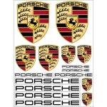 Stickers - porsche - planche de 16 autocollants - impression haute qualit� - dimensions vari�es - pour ...