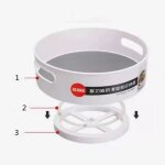 Plateau tournant en plastique pour pices - accessoire de rangement pour placard - 22. 8cm