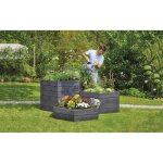 1 set jardinire surleve ergo - hauteur 25 cm - anthracite
