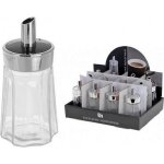 1 sucrier 14 x 7 cm verre et metal verseur ustensile cuisine vaisselle