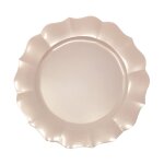 10 assiettes  diner rutilisable 26cm rose perl - vaisselle de fte