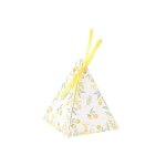 10 bo�tes carton pyramide dolce vita 8. 5x6. 5cm blanc