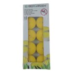 Bougies chauffe plat - citronnelle - anti moustique - 10 unités - 4 heures - naturel Bougies chauffe plat - citronnelle - anti moustique - 10 unités - 4 heures - naturel