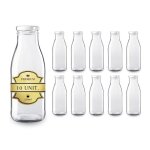 10 bouteilles en verre vides de 250 ml - bouteilles en verre pour jus lait barbecue sauces - id�ales ...