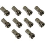 Connecteurs fiche f mle - non spcifi - 6. 8mm - 10 pices - coaxial - antenne tv / satellite