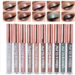 Fard  paupires liquide paillet longue dure - ej. life - ensemble de 10 couleurs - maquillage claircissant ...