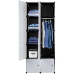 10 cubes tagres de rangement en plastique empilables - armoire de rangement multifonctionnelle avec ...