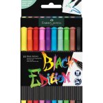 10 feutres de coloriage - tous supports - couleur vives - faber - castell - black edition