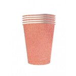 10 gobelets amricains scintillants carton recyclable rose gold 53cl