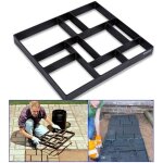 Moule de bricolage - 10 pavés - noir - rectangulaire - imitation ciment - 40 cm Moule de bricolage - 10 pavés - noir - rectangulaire - imitation ciment - 40 cm