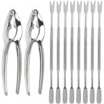 10 outils pour fruits de mer outils de mer avec 2 pinces de crabe et 8 fourchettespince  crabe homard ...
