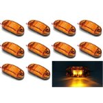 10 pcs 24v led orange feux de gabarit position lat�ral 2 smd feux lat�raux pour camion remorque fourgon ...