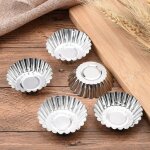 10 pcs 70mm moule de tarte  gteau en aluminium moule de petit gteau outil de cuisson - kor
