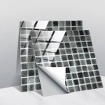 10 pcs autocollant pour carrelage mural stickers carreaux muraux marbre simul� convient pour la cuisine ...