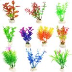 10 pcs dcoration aquarium plante herbe aquatiques plastique cuvette de poisson couleur mlange