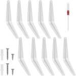 10 pcs equerre dtagre murale blanc console dtagre en acier pour cuisine maison magasin equerres de ...