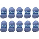 Pelotes de laine - distrifil - azurite 0706 - 100% acrylique - violet - lot de 10 pelotes