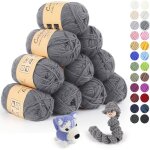 10 pelote de laine � tricoter 450g (10x 45g) laine crochet doux en coton et fibre 5 brins laine crochet ...