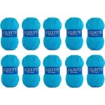 Pelotes de laine - distrifil - azurite 2635 - 100% acrylique - bleu turquoise - lot de 10