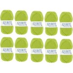 Pelotes de laine vert anis - marque - modle - 100% acrylique - rsistante aux lavages - schage rapide ...