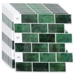 10 pi�ces carrelage adh�sive pour cuisine vert 305 x 305 cm vert r�tro carrelage adhesif mural salle ...
