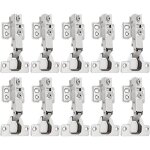 10 pi�ces charnieres porte placard - charniere porte cuisine 110 degr� - avec amortisseur - 60 vis - ...