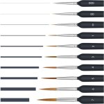 10 pi�ces d�tail pinceau aquarelle / peinture acrylique petit ensemble de pinceau fin maquette modelisme ...