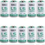 10 piles lithium 3. 6v 1250mah 1 / 2 aa ls14250 saft