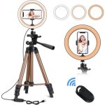 10 ring light avec tr�piedanneau lumineux 50 trepied avec support de t�l�phone et t�l�commandeavec 3 ...