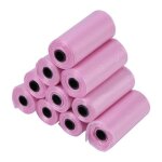 Sac poubelle pour chien - tip - 10 rouleaux de 150 sacs en plastique de d�chets de chien rose - 33 * ...
