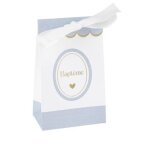 10 sachets carton baptme 7. 5x12. 5x4. 5cm bleu