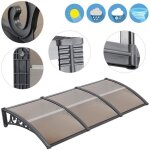 100 * 300 cm auvent de porte marquise de porte d?entre en polycarbonate fum
