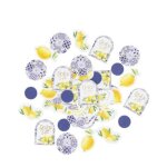 100 confettis carton dolce vita 1. 5 - 3cm bleu